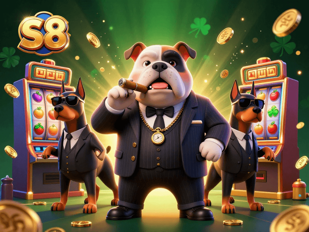 Engage in thrilling slot gameplay at S8 with a charismatic mafia bulldog and vibrant graphics.