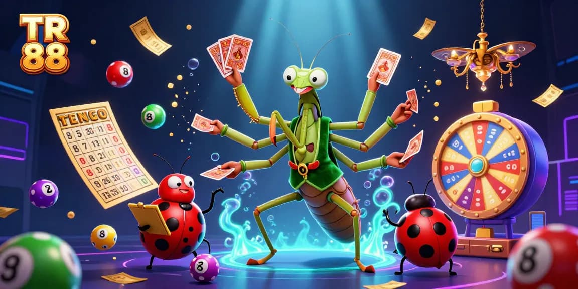 Experience the thrill of TR 88 with a vibrant casino scene featuring unique characters and exciting game elements.
