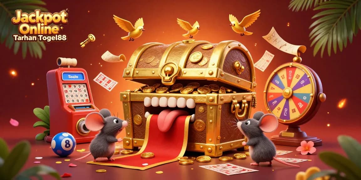 Engage in thrilling moments at Jackpot Online Taruhan Togel88 with vibrant lottery machines and Togel elements.