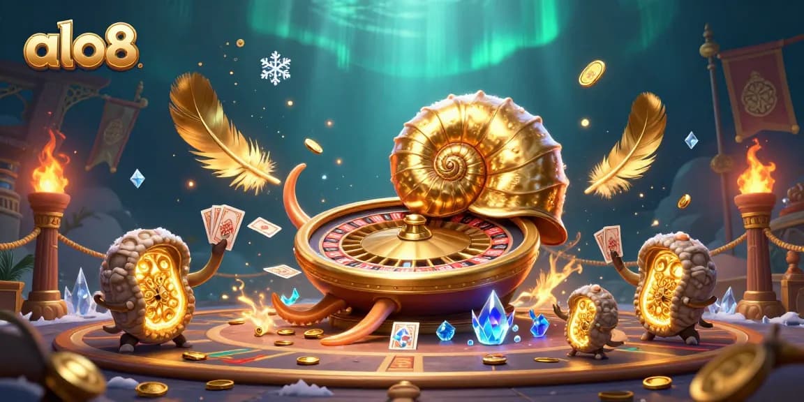 Experience the thrilling alo8 gaming universe with the ancient nautilus roulette wheel and glowing ammonites.