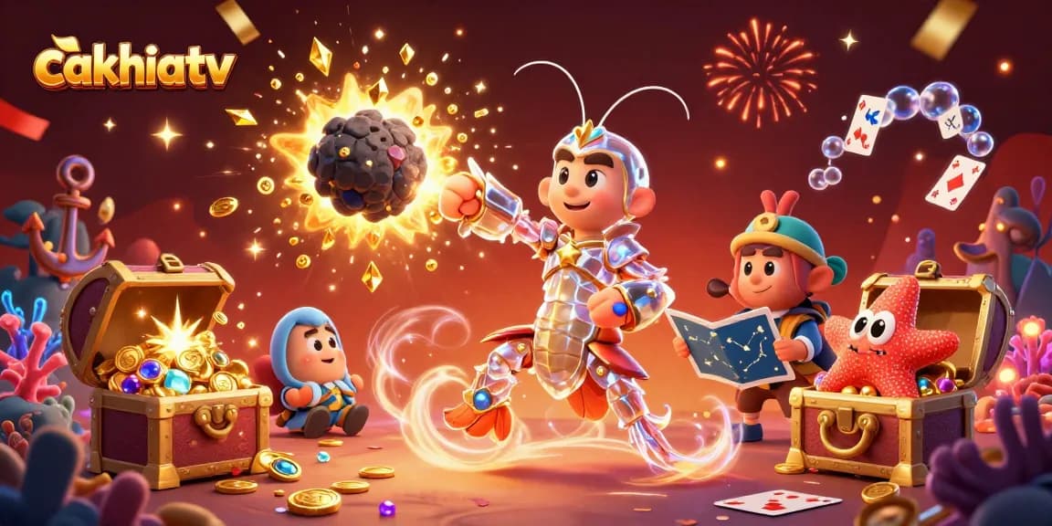Experience dynamic gameplay with cakhiatv; see the galactic samurai and treasure explosion!