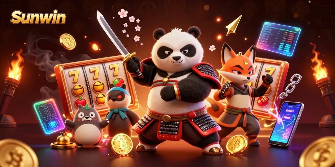 Experience thrilling jackpots at Sunwin with 3D slot reels, samurai panda, and more!