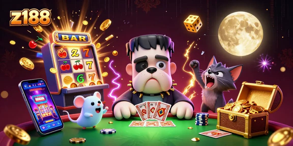 Play exciting casino games with z188 featuring unique characters and vibrant animations.