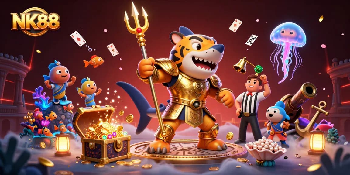 Experience thrilling online betting at NK88 with a dynamic underwater casino showdown.