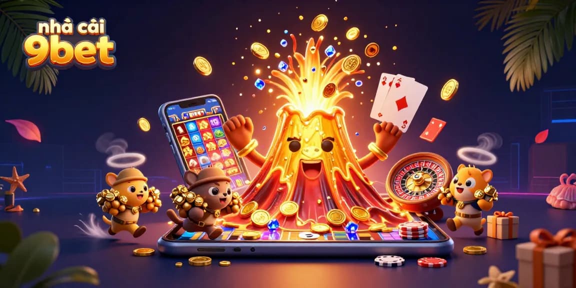 Experience the thrill of nhà cái 9bet with a dynamic gaming scene featuring treasures and excitement.