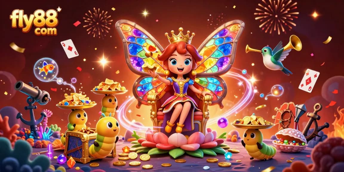 Experience the dynamic joy of gaming at fly88 com with vibrant characters and exciting casino elements.