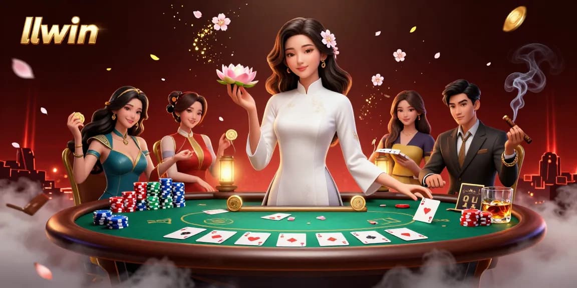 Experience the thrill of llwin casino games with a captivating scene featuring skilled players.