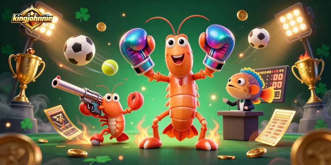 Watch kingjohnnie win with dynamic sports bets featuring vibrant characters and game elements.