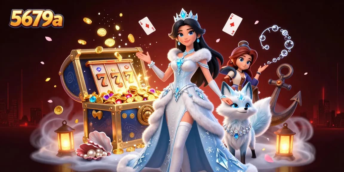 Experience the thrill of 5679a as you spin slots with a vibrant scene of sparkling riches.