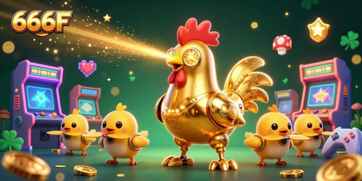 Experience 666F gaming with vibrant 3D characters and casino elements, captivating audiences.