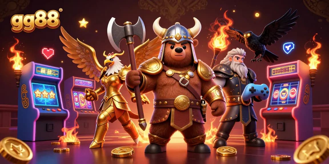 gg88 immerses players in an exhilarating casino experience with dynamic characters and vibrant elements.