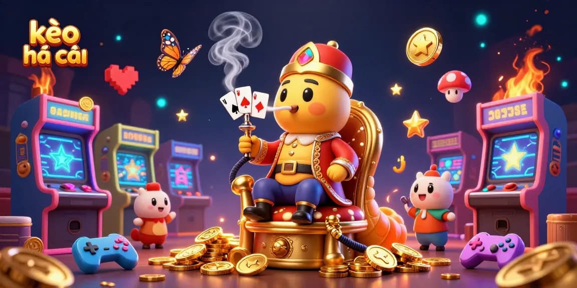 Experience kèo nhà cái with vibrant gaming details and colorful elements in an illustration.