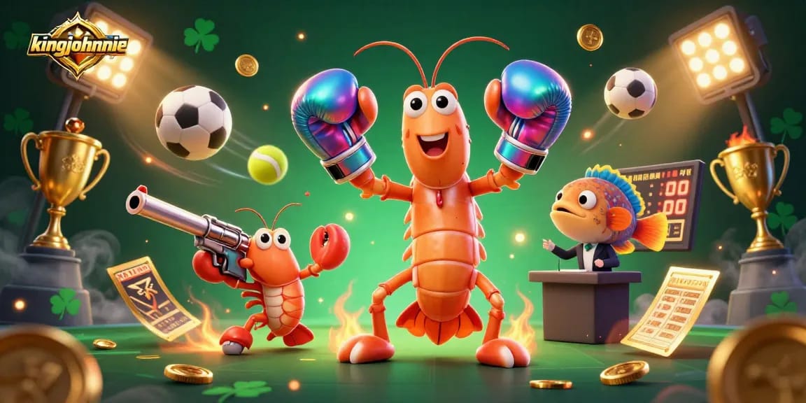 Watch kingjohnnie win with dynamic sports bets featuring vibrant characters and game elements.