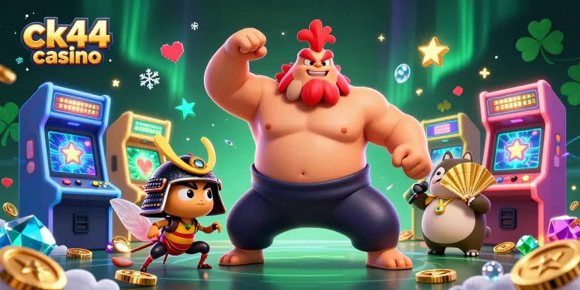 Engage in thrilling games at ck44 casino with lively characters and vibrant casino elements.