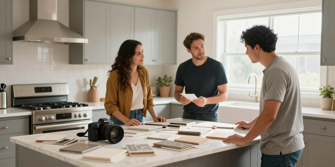 Engaging remodeling san jose consultation in a bright kitchen.