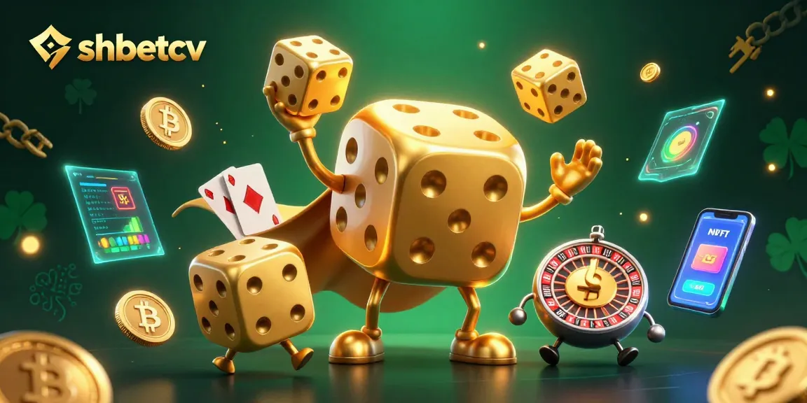 Engage with shbetcv's vibrant online casino world through dynamic golden dice, crypto coins, and rich gaming elements.