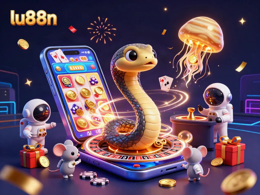Experience thrilling gameplay with lu88n as astronauts bet on a cosmic roulette wheel.