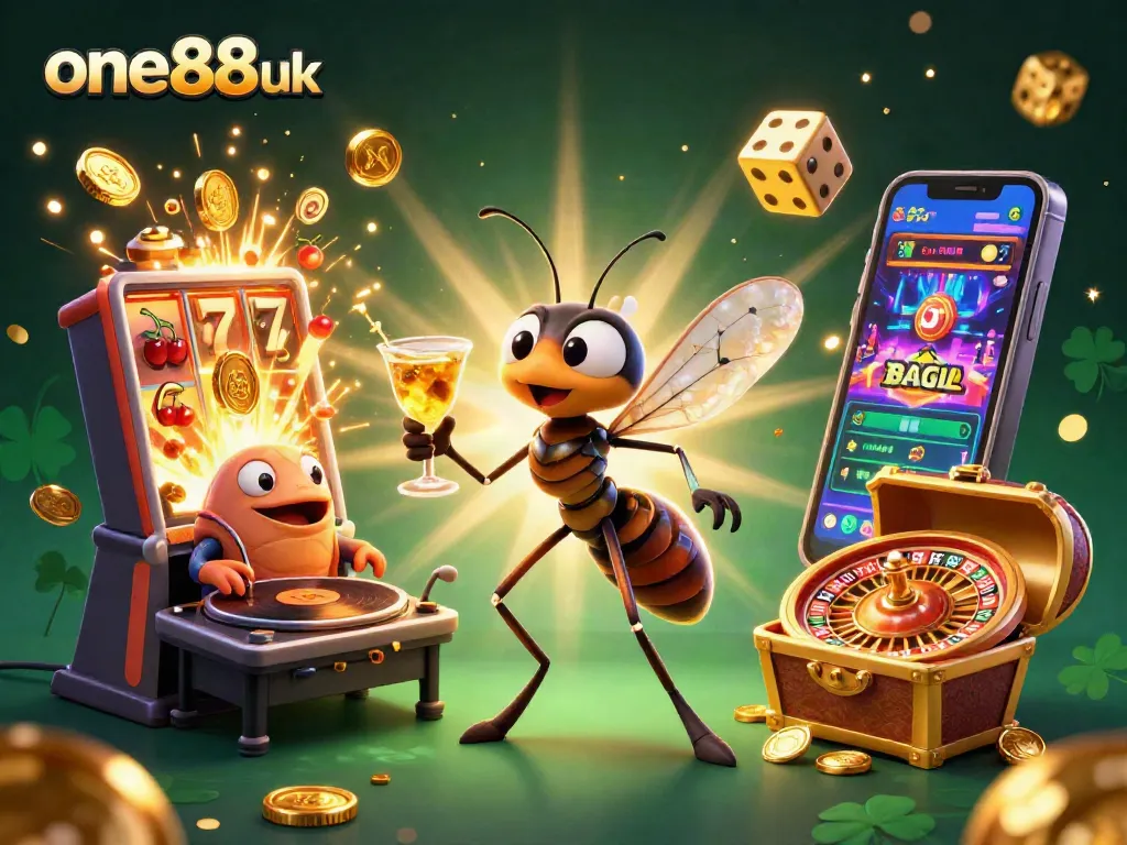 Engage in thrilling gaming with one88uk at an exciting casino scene featuring vibrant elements.