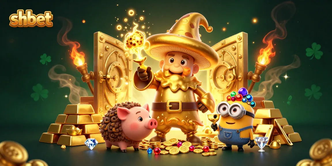 Experience shbet's exciting world of gaming with the golden wizard, treasure, and enchanted gems.