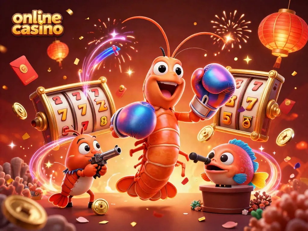 Engage in thrilling action at this online casino with festive gaming elements and radiant characters.
