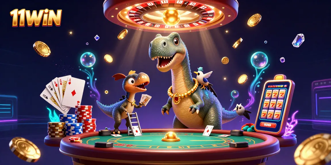 Experience thrilling gameplay at 11WIN with dazzling casino elements and vibrant characters.