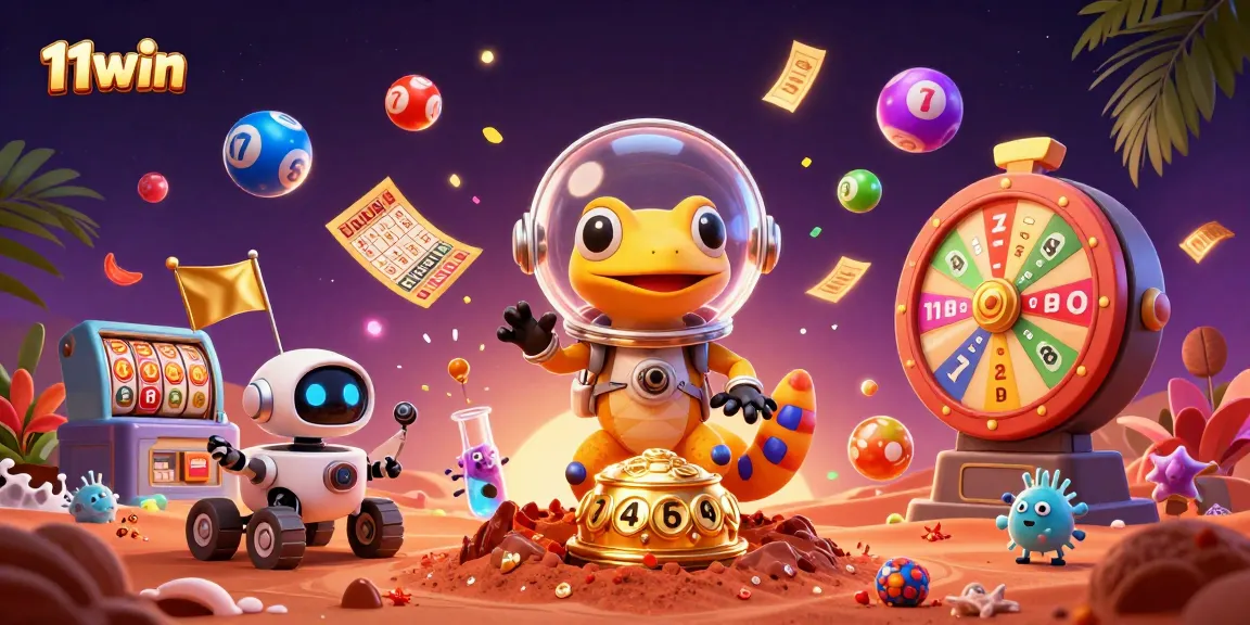 Transform excitement with 11WIN in a colorful Martian casino adventure filled with lottery and bingo elements.
