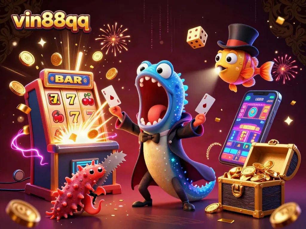 Experience thrilling gameplay at vin88qq with a vibrant illustration of a magical underwater casino.