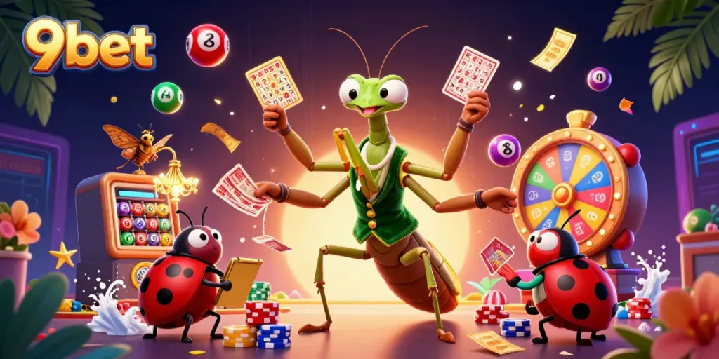 Engage in thrilling gameplay at 9bet with this dynamic live casino scene featuring vibrant game elements.