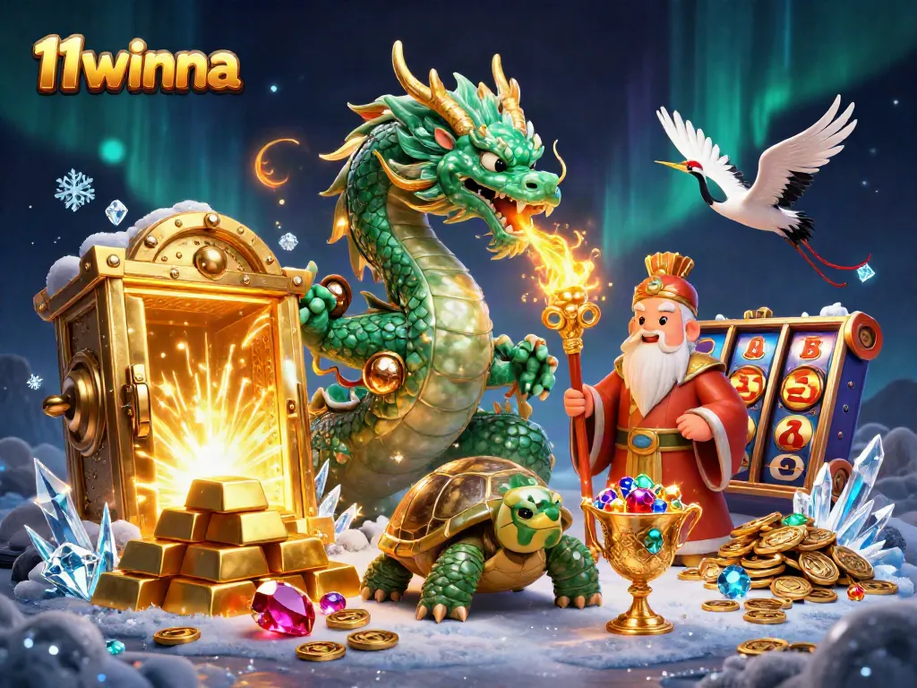 Engage with 11winna's captivating online casino experience through this vibrant illustration.