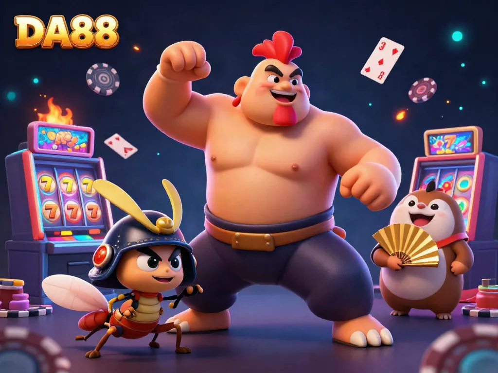Experience thrilling wins at DA88 with colorful slot machines and energetic characters.