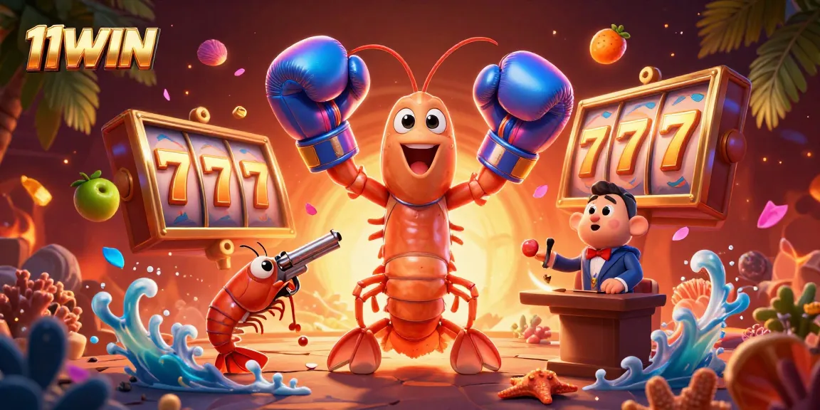 Join the fun with 11WIN as slot reels spin alongside colorful marine characters!