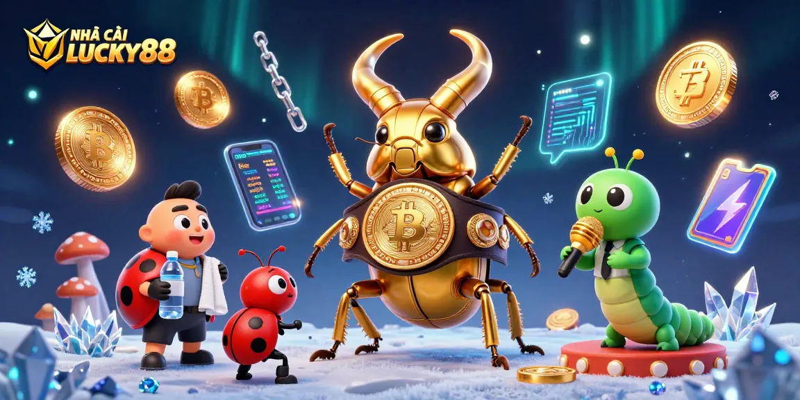 Experience thrilling gaming with NHÀ CÁI LUCKY88 in a vibrant, engaging casino illustration.
