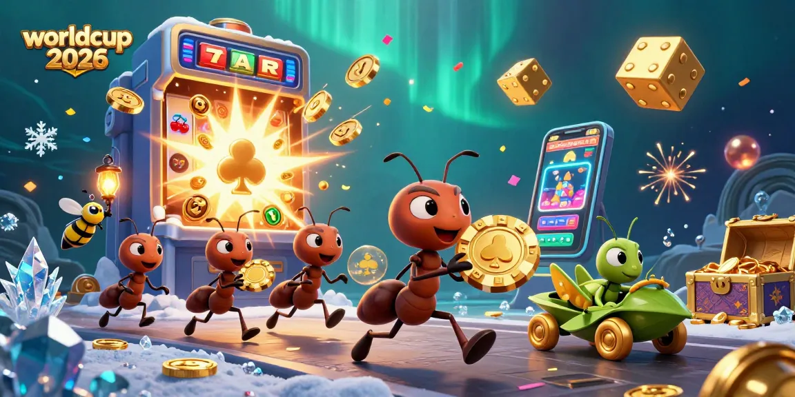 Experience the vibrant gameplay in worldcup 2026 with ants on a heist amidst a casino jackpot explosion.
