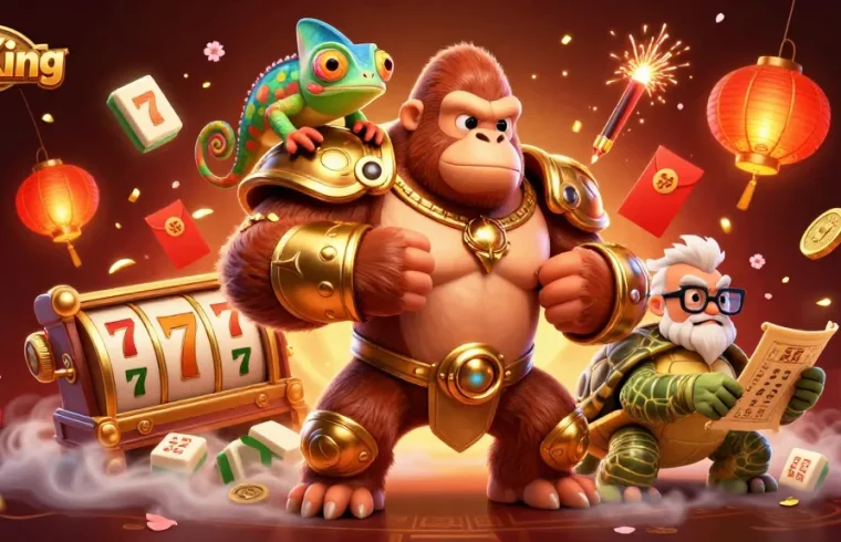 Play exciting games at 79King with powerful casino characters in a vibrant 3D scene.