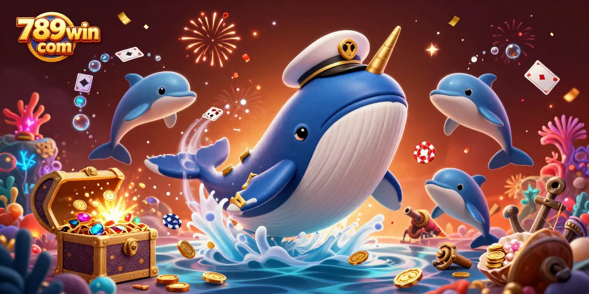 Play poker with 789win com under the sea with whales and playful dolphins as your companions.