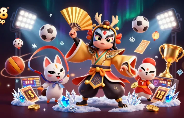 Experience the thrill of hi88 đăng nhập as you engage in a lively 3D casino scene.