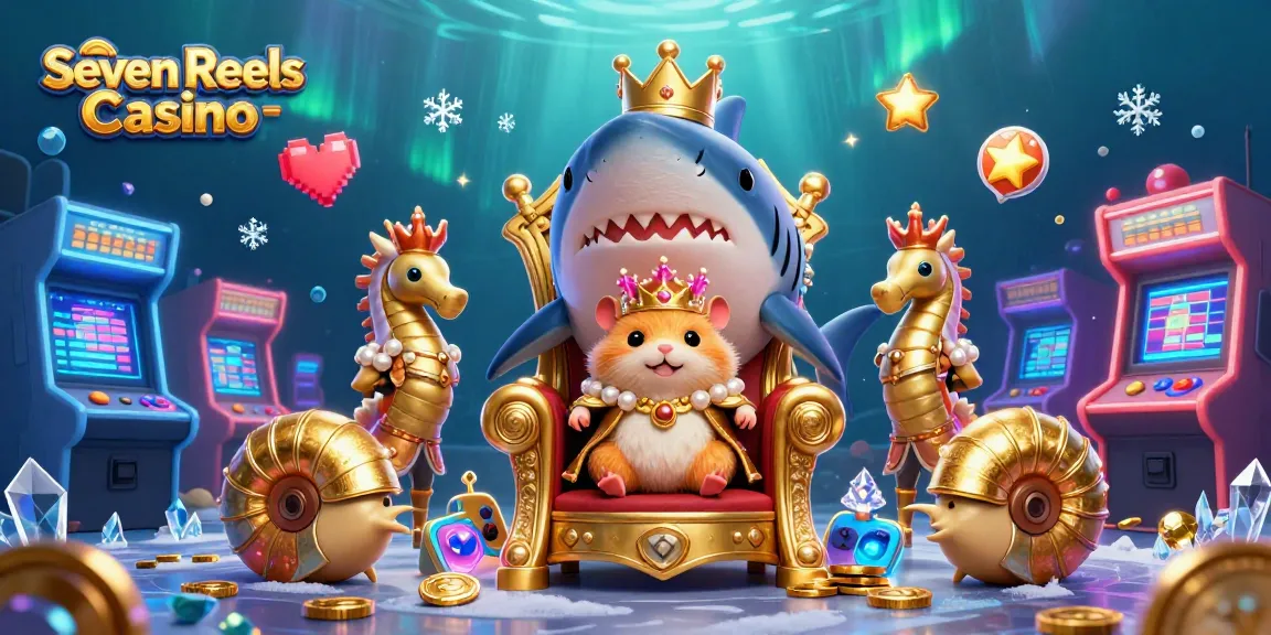 Experience the excitement of Seven Reels Casino with vibrant games and a fierce hamster king.