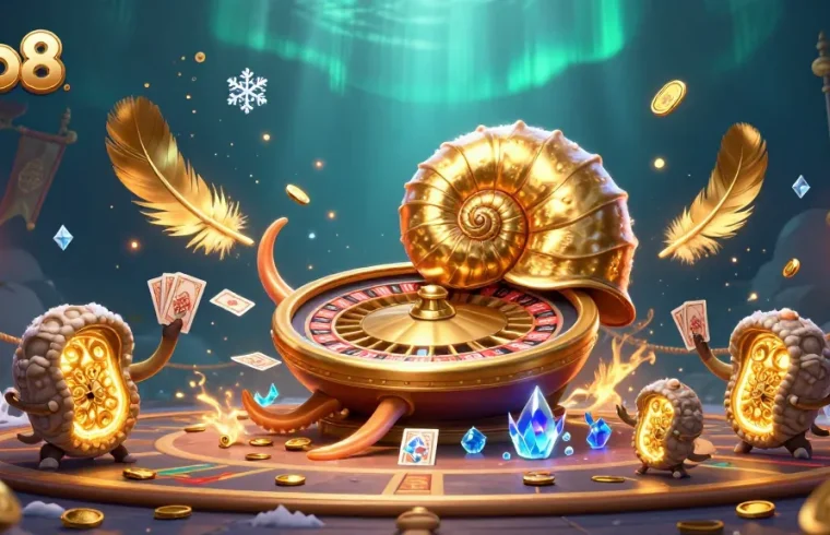 Experience the thrilling alo8 gaming universe with the ancient nautilus roulette wheel and glowing ammonites.